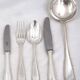 25-piece cutlery set François Frionnet in silver-plated metal, bead decoration.