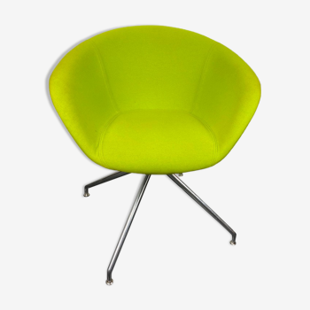 Swivel chair pop green apple arper model duna