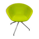 Swivel chair pop green apple arper model duna