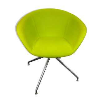 Swivel chair pop green apple arper model duna
