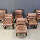 Vintage Asko Pajamies Finland Leather Plywood chairs, set of 6 - 1970s