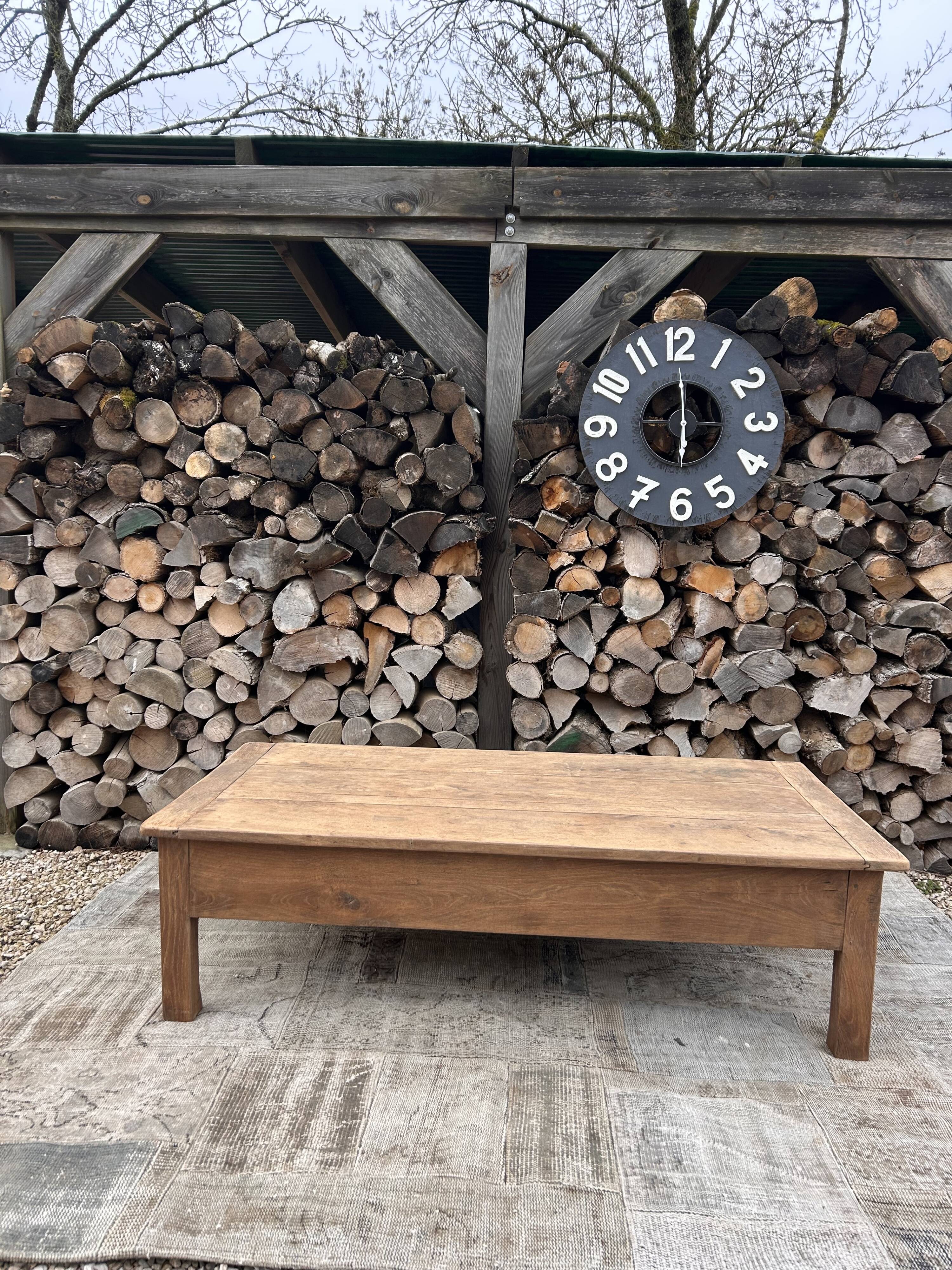 Table basse de ferme chêne massif