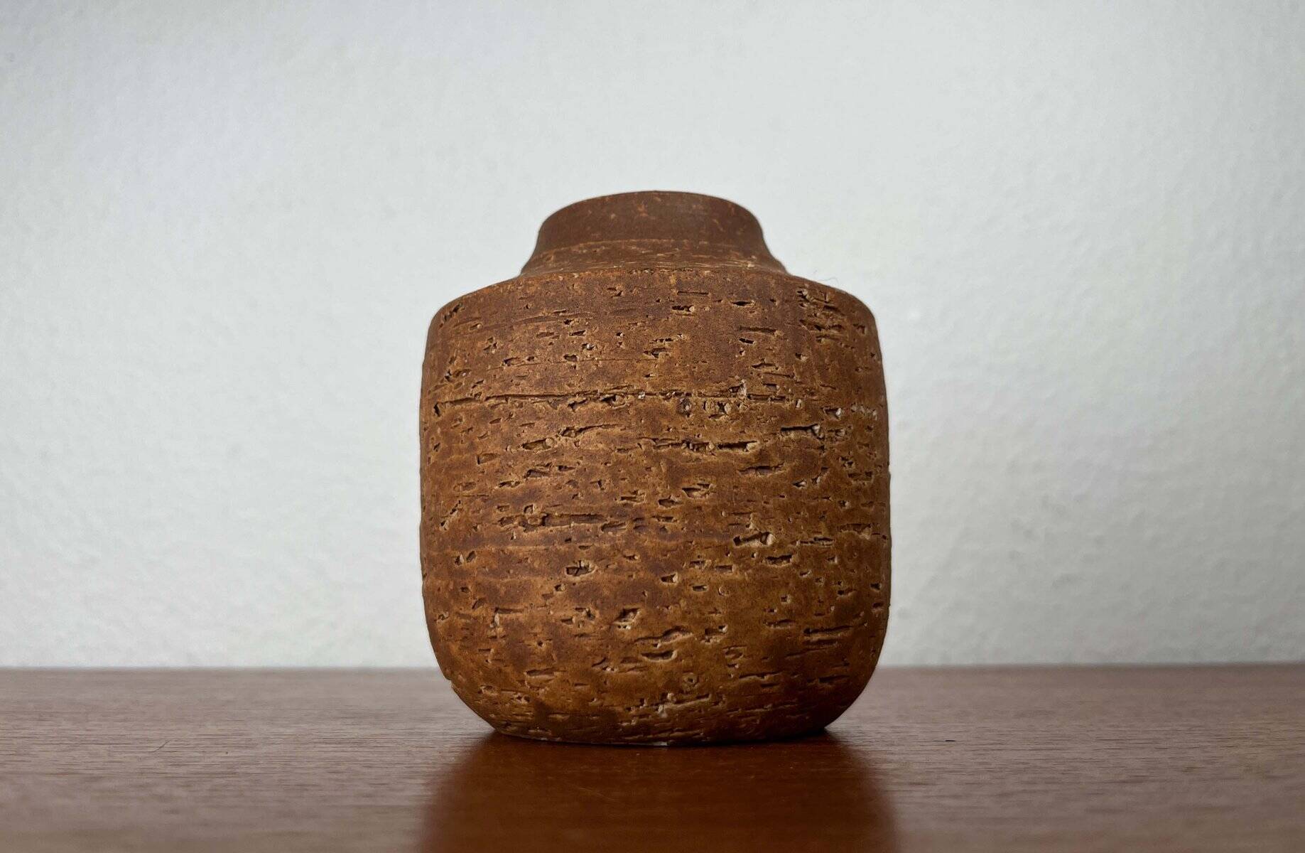 Modern West German ceramic vase from the mid-century by Ü-Keramik Übelacker, 1960s.
