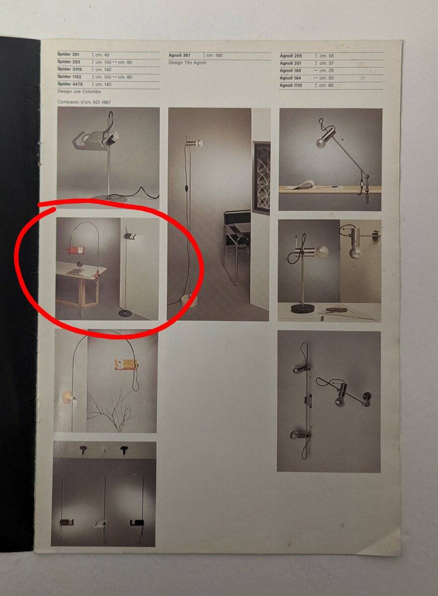 Spider Clamp table lamp by Joe Colombo for Oluce, 1960s