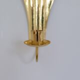 Bougeoirs Muraux en Laiton Holmström, Arvika, Suède, Années 1950