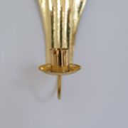 Pair of Art Deco Wall Candle Holders in Brass Holmström, Arvika, Sweden, 1950s