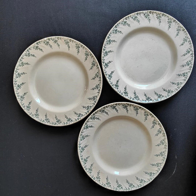 Set of 3 flat plates Malesherbes