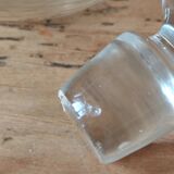 Antique engraved glass carafe - wine pitcher