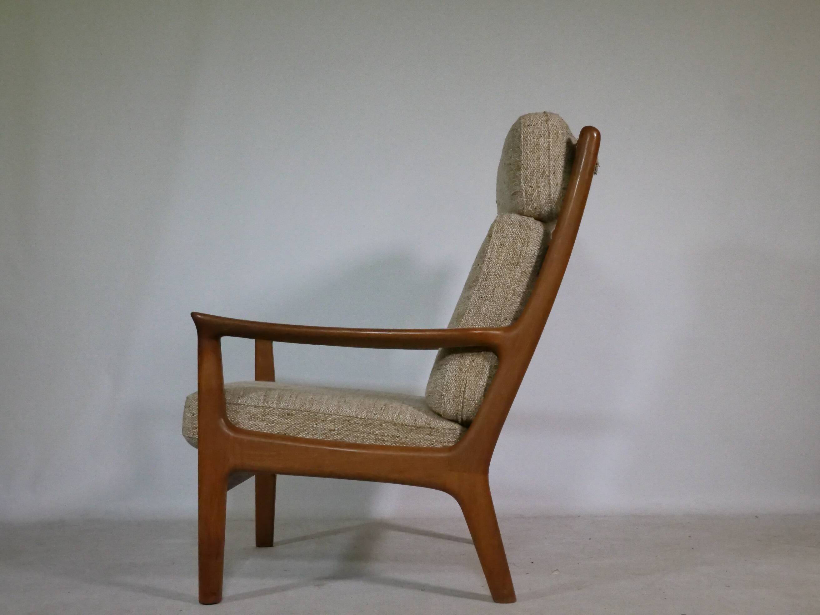 Mid-Century Teak Highback Lounge Chair by Juul Kristensen, Denmark, 1960s