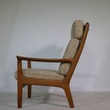 Mid-Century Teak Highback Lounge Chair by Juul Kristensen, Denmark, 1960s