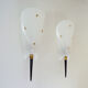 Pair of brass and plexiglass rockabilly rockabilly wall light