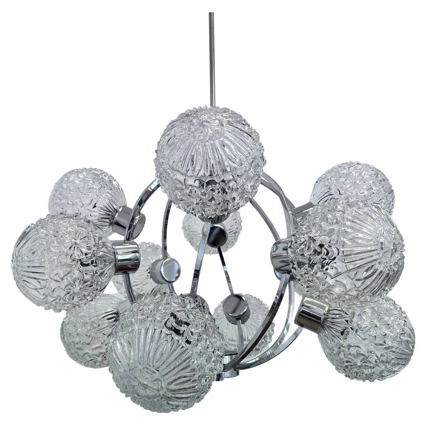Large Galaxy Space Age Sputnik Chandelier by Richard Essig - Germany, 1970s