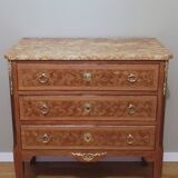 Louis XV - Louis XVI Transition style marquetry chest of drawers