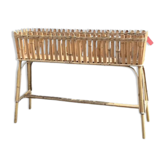 Large vintage bamboo planter
