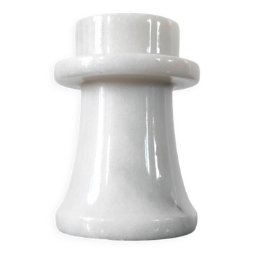 Bougeoir vintage en marbre blanc