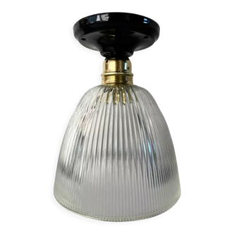 Vintage holophane electrified ceiling lamp to nine