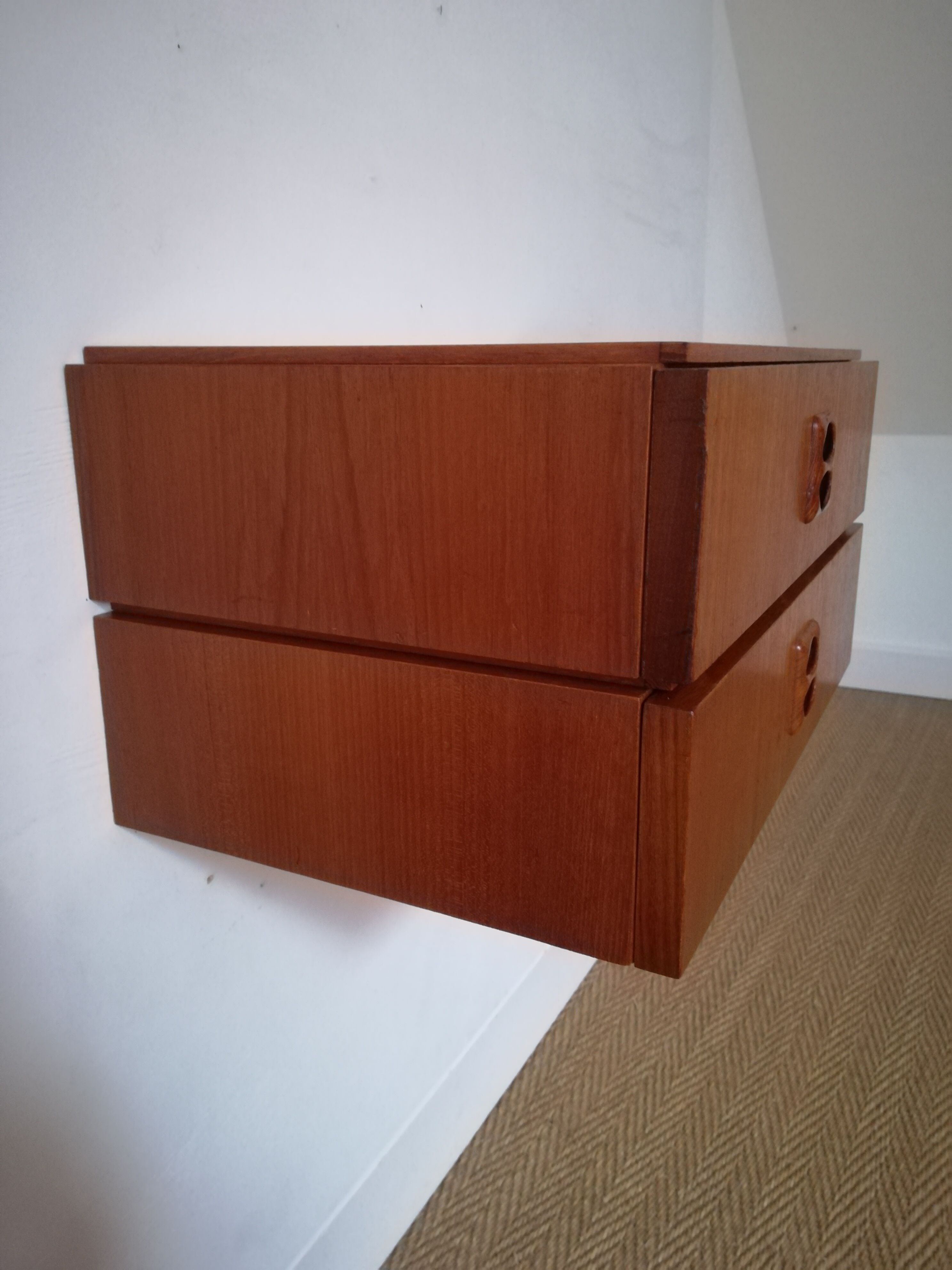 Pair of wall bedside tables