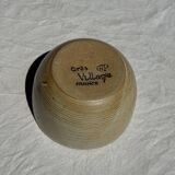 A small tall beige bowl CNP Grès Village France vintage D12