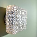 Square glass flush mount ceiling light or wall sconce