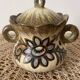 Ceramic sugar bowl signed Paul Fouillen (Ceramicist from Quimper)