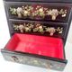Lacquered jewelry box in chest shape with 4 drawers made in Shanghai