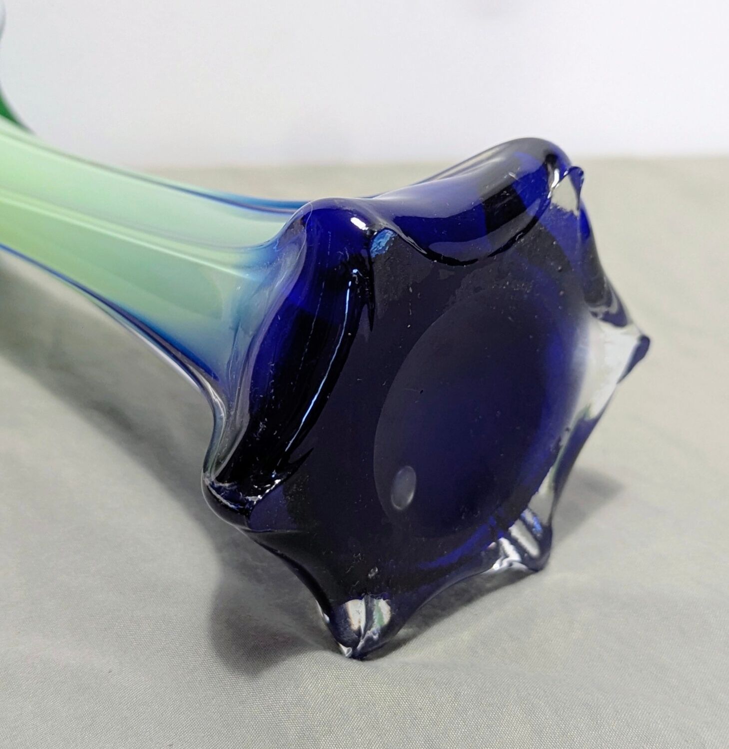 Soliflore Vase Murano Jack In The Pulpit. Arum Flower. In Blown Glass.