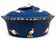 Large Alsatian terrine from Soufflenheim in blue with stork decoration – 41 cm
