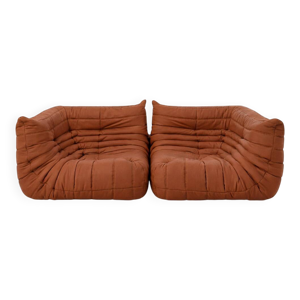 set de 2 togo d'angle - marron