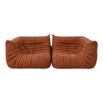Set of 2 brown LIGNE ROSET corner togos.