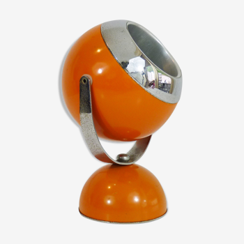 Lampe de bureau eyeball orange globe orientable. Année 60 70