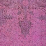Pink Handknotted Floral Rug sku2356