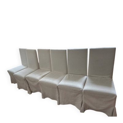 Suite de 6 chaises Maxalto à housses