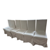 Suite de 6 chaises Maxalto à housses