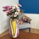 west germany purple yellow and gold vase / vase made in germany