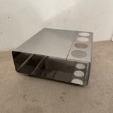 Stainless steel bar coffee table, kappa 1970