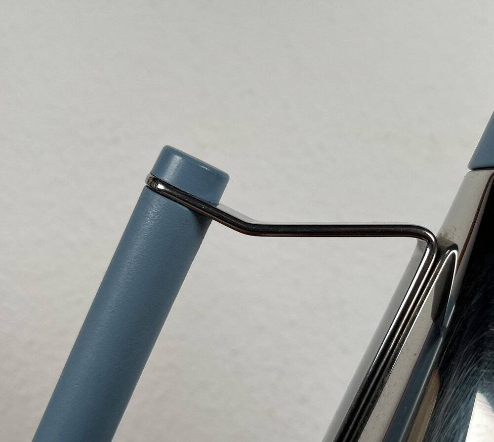 Postmodern German stainless steel kettle by Fissler, 1980s.