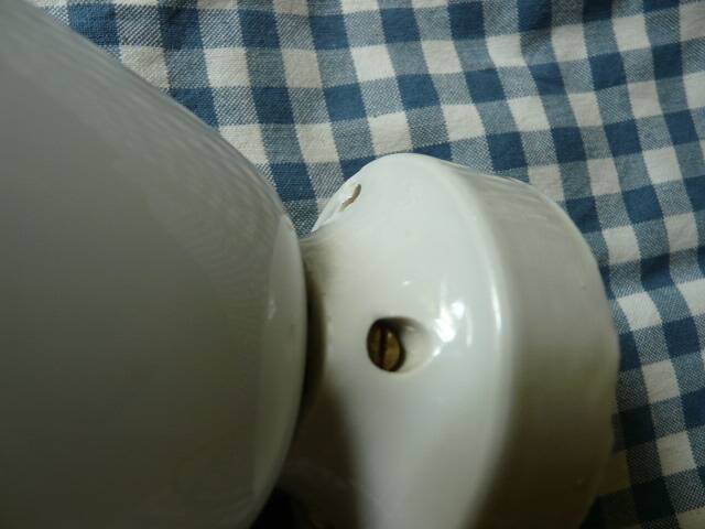 Art Deco style opaline porcelain wall lamp