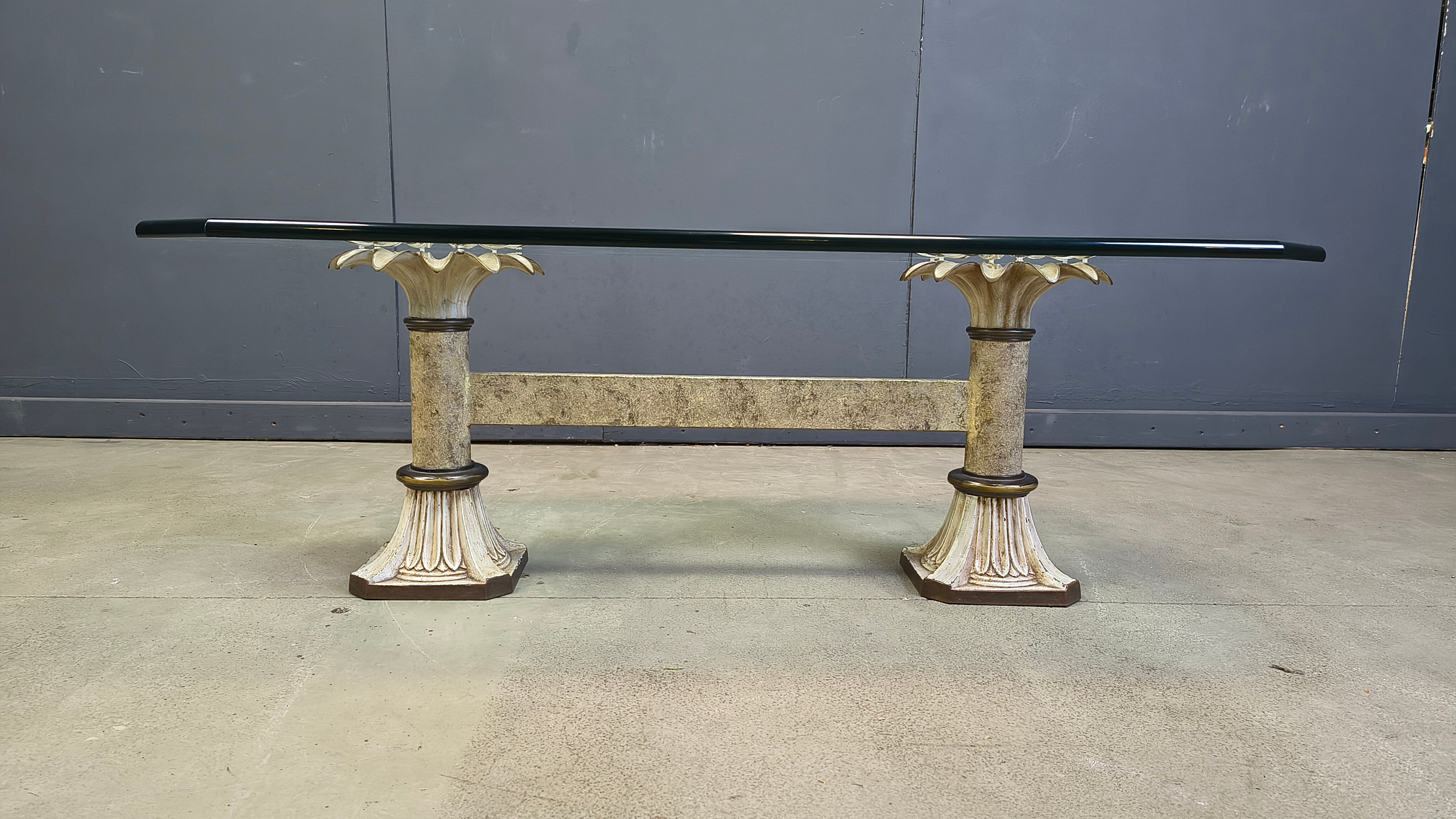 Vintage cast iron flower coffee table, 1960s