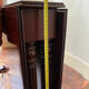 Drop-leaf table in solid mahogany — Restoration style, double column c
