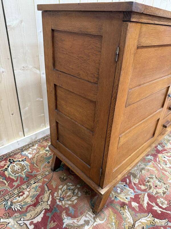 Buffet en enfilade René Gabriel en chêne 1950