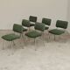 André Simard green velvet chairs for Airborne 1960, set of 6