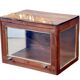 Art deco showcase in burmese teak