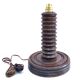 Solid wood lamp base by Charles Dudouyt