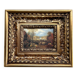 Reproduction sur toile, Belebter Dorfplatz de Jan Brueghel