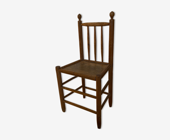 Chaise de couvent en bois 19ème siècle