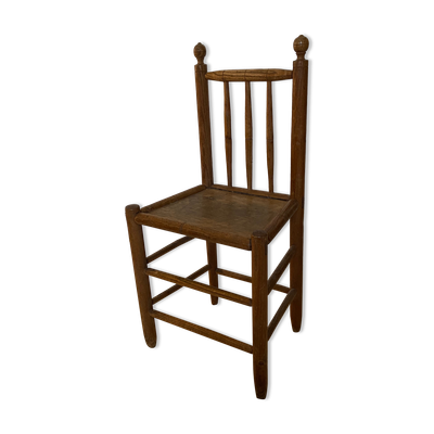 Chaise de couvent en bois 19ème siècle