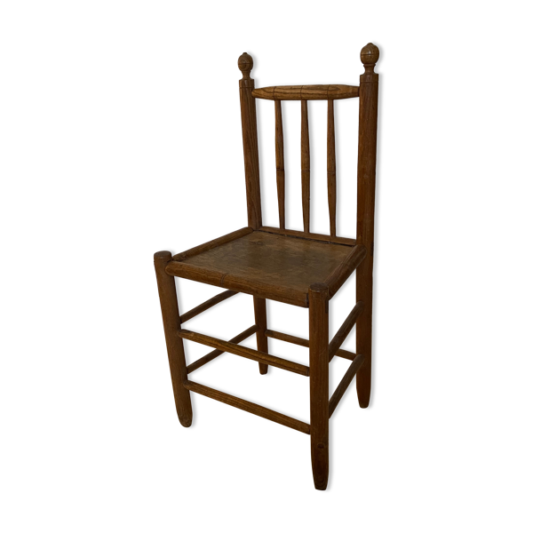 Chaise de couvent en bois 19ème siècle