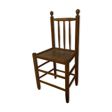 Chaise de couvent en bois 19ème siècle