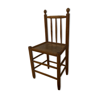 Chaise de couvent en bois 19ème siècle