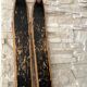 Paire de ski vintage en bois